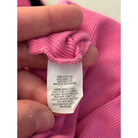 Express Y2K Women's Pink Beaded Sparkle Tank Top Size Medium Retro Colorful 2007 - Picture 7 of 11